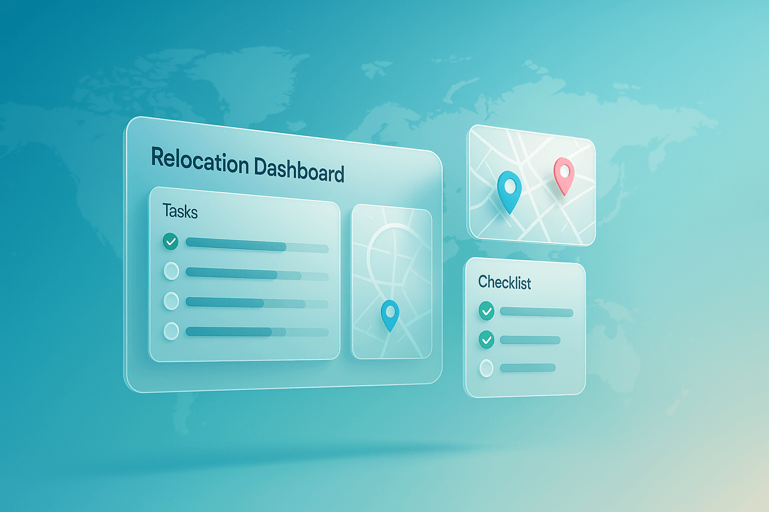 Relocation planning dashboard with global insights